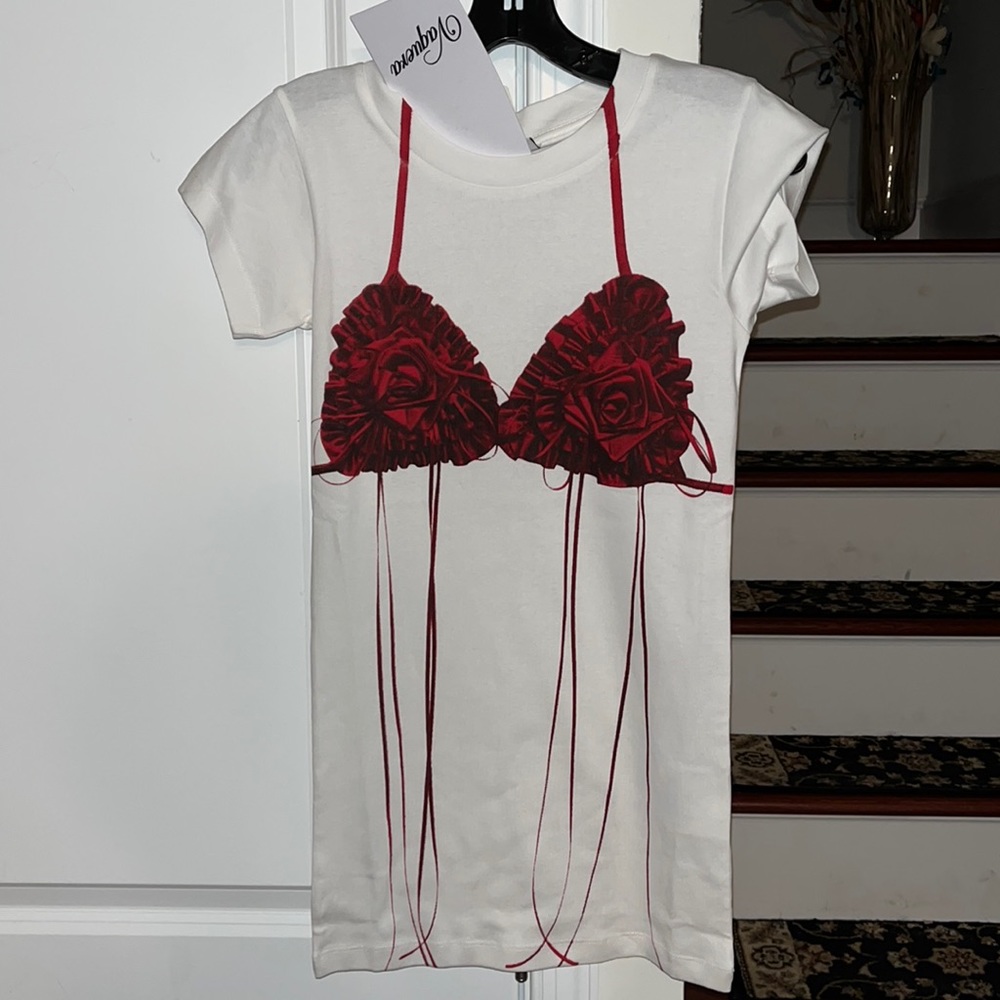 Rosette Bra Print Jersey Baby Tee